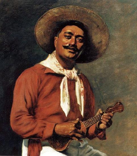 Hubert Vos Hawaiian Troubadour oil painting image